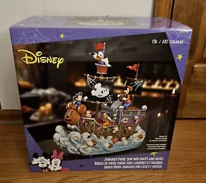 Disney Halloween Animado Barco Pirata Luces Y Música Mickey Mouse NUEVO - Imagen 1 de 6