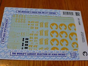 Microscale Decal HO  #87-1280  Chessie System 40' & 50' Boxcars-Use with Sets 87