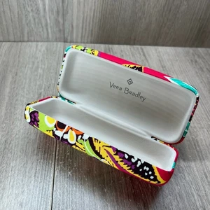 Vera Bradley Rumba Brille Sonnenbrille Klappetui Hartschale aufklappbar Blumenmuster rot - Bild 1 von 8