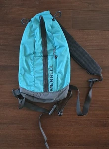Merrell Crest Bag Turquoise Teal Adj Strap Crossbody Strap 8L Sling Backpack - Picture 1 of 6