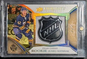 2020-21 Exquisite Collection Rookie NHL Shield patch Dylan Cozens 1/1 - Picture 1 of 2
