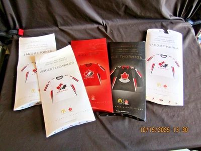 5- 2006 Equipo Canadá Hockey Mini Camisetas-2-J.iginla-Lecavalier-Rick Nash-Thornton Foto 1 de 4