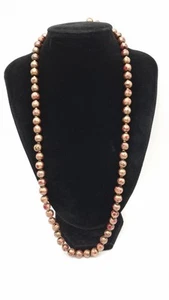 Collar Vintage Veneciano Lámina Cuentas Cierre Relleno de Oro Aventurina Oro Rojo Vidrio - Imagen 1 de 7
