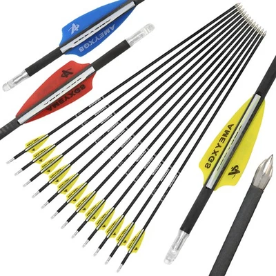 31" Pure Carbon Arrows SP400-1200 Compoundbow Recurve Bow Archery Target Hunting - Image 1 of 4