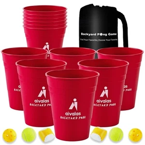 Giant Yard Pong Outdoor Games Set,Giant Yard Pong for Adults and Family with ... - Picture 1 of 8