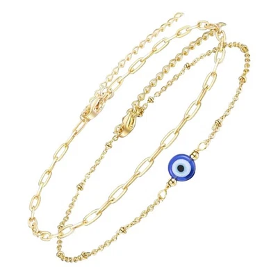  2pcs Blau Evil Eye Charmalband Türkische Amulettarmbänder einstellbarer - Bild 1 von 4