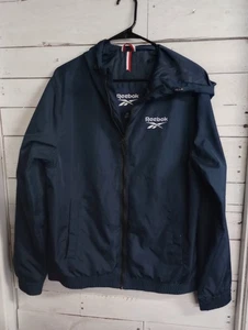 Reebok Herren Blau Fleece Windbreaker Jacke Größe M Outdoor Wandern Herbst.  - Bild 1 von 9