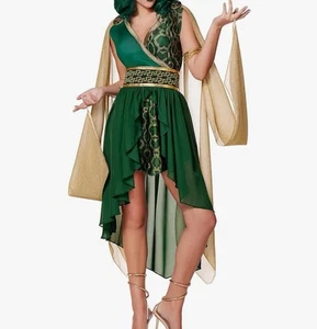 Spirit Halloween Adult Serpent Queen Costume Dress Size L NEW! - Picture 1 of 15