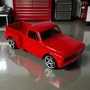 Camioneta pickup Chevy Stepside 69 roja personalizada Hot Wheels 2001 primeras ediciones de colección - Imagen 1 de 11