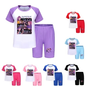 Kids KPop demon hunters Pyjamas Loungewear Nightwear Outfits Pjs Sets Xmas Gifts - Picture 1 of 16