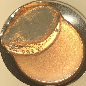 BU lincoln cent error 55% Off Center With Indent Rare Error Combination - Picture 1 of 12