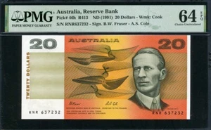Australia 1991 20 Dollars,P46h,PMG 64 EPQ UNC - Picture 1 of 2