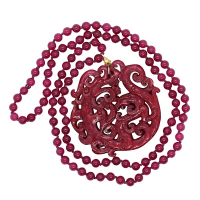 Modeschmuck Kette mit Glücks Drachen  75 cm - Bild 1 von 2