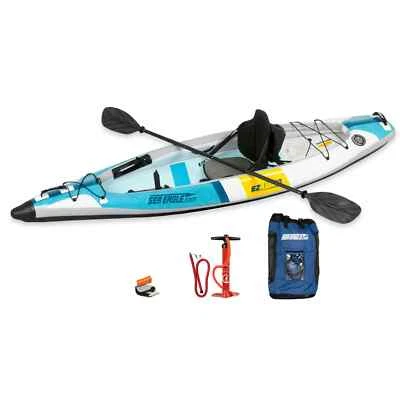 Sea Eagle EZLITE10_P Ultraligero, Todo Tejido 10' Solo Inflable Kayak-Pro Pack Foto 1 de 4