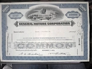GM General Motors Corp. 1955 Aktienzertifikat - Bild 1 von 9