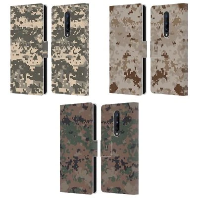 HEAD CASE DESIGNS MILITARY CAMOUFLAGE 2 LEATHER BOOK CASE FOR ONEPLUS PHONES - Image 1 of 4