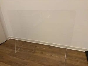 Schutzscheibe Spuckschutz Acrylglas mit Durchreiche Plexiglas Theke 100 x 75 cm - Bild 1 von 4