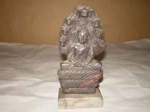 Estatua de Piedra de Buda del Sudeste Asiático BUDISMO Naga 7 Serpientes Diosa Khmer - Imagen 1 de 6