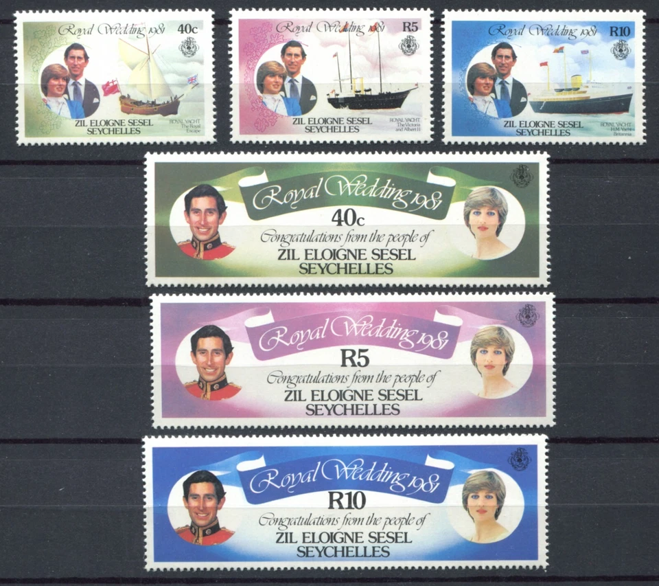 Seychelles ZEL 1981 • Sс# 23-28 • Boda real • MNH OG VF (SU-9418) Foto 1 de 1