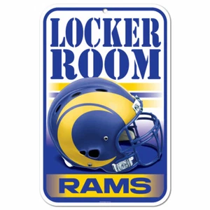 LOS ANGELES RAMS LOCKER ROOM PLASTIC SIGN 11"X17" DURABLE POSTER NFL LICENSED - Picture 1 of 1