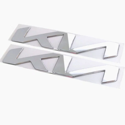 2X PARA KN SPORTAGE K3 K5 CROMO Capó Delantero Trasero Maletero Emblema Insignia Adhesivo Foto 1 de 2