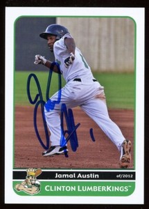 2012 Clinton Lumberkings JAMAL AUSTIN Signed Card autograph MARINERS