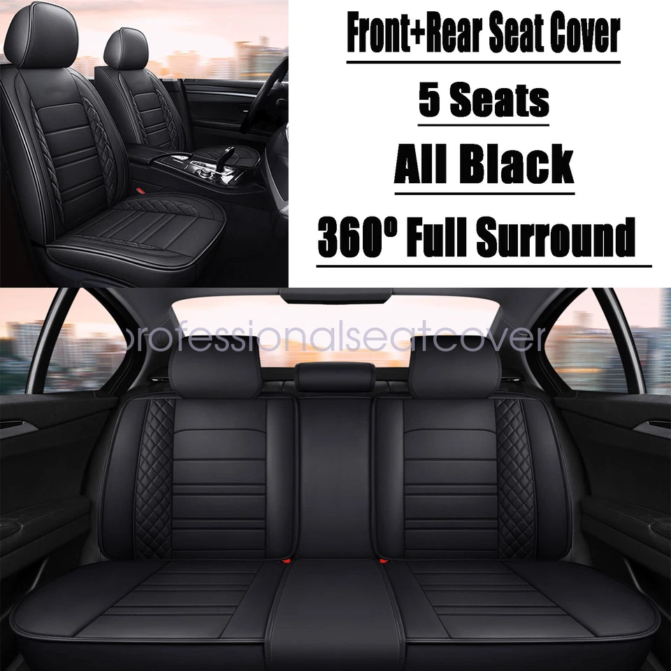 Car Seat Cover 5 Seats PU Leather FITS Land Rover LR3 Range Rover Evoque Velar Foto 1 de 4