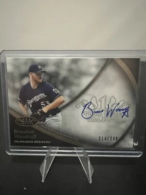 2020 Topps Tier One Tier One Talent Auto /299 Brandon Woodruff #T1TA-BW Auto - Image 1 of 2