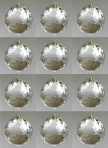 WHOLESALE - LOT OF 12 -Crystal Ball(40mm) Prism Suncatcher Hanging Rainbow Maker - Imagen 1 de 2