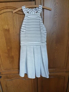 Fishbone Damen Kleid Weiß Schwarz Gestreift Frühling/Sommer Mode Fashion Gr. S - Bild 1 von 6