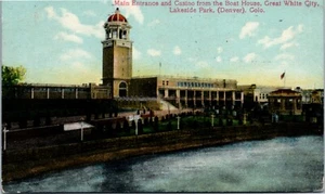 Postcard CO Denver Main Entrance Casino Great White City Lakeside Park 1909 H27 - Picture 1 of 2