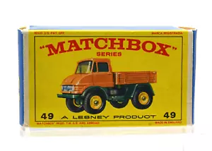Matchbox 49 Unimog truck BOX ONLY First Version Tan Truck NM - Picture 1 of 6