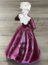 Florence Ceramics Laura Lady Figurine Victorian Burgundy Dress