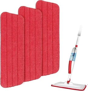 16.5 inch Mop Refills, 3 Pack Microfiber Reusable Replacement Mop Pads Flat Repl - Picture 1 of 8