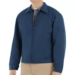 NEW Red Kap JT22 Men's Slash Pocket Jacket NAVY LARGE LONG MECHANICS JACKET - Picture 1 of 6