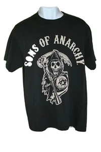 Sons Of Anarchy SAMCRO Reaper Graphic Logo Black T-Shirt Mens Large - Picture 1 of 4