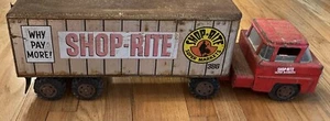 Marx ShopRite Toy Truck 1950’s Large Pressed Steel Tractor Trailer Food Delivery - Picture 1 of 18