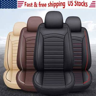 Car Seat Covers For Hummer H1 H2 H3 Leather 2-Seat Cushion Front Full Set Part - Image 1 of 4