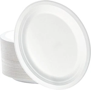 90 Pack Compostable Oval Paper Plates, 12.5 Inch Sugarcane Dinner Plates, Lar... - Picture 1 of 7
