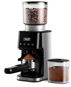 Molinillo de café espresso con rebabas cónicas pantalla táctil eléctrica acero inoxidable - Imagen 1 de 8