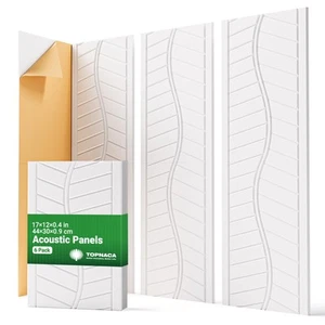 Schallschutzplatten für Wände, 6er Pack selbstklebende Schallschutzwandpaneele, 17... - Bild 1 von 9