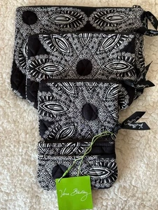Vera Bradley Blanco Bouquet Set of 4 Various Size Bags Black & White NWT - Bild 1 von 11