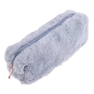 INSPUTOL Plüsch Flauschig Federmäppchen Fuzzy Make Up Kosmetiktasche Etui Reißverschluss Schule Reise