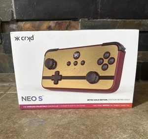 CRKD NEO S RETRO GOLD Nintendo Switch Wireless Controller - FAST SHIPPING - Picture 1 of 13