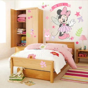 Minnie Mouse Wandtattoo Wandsticker XXL Baby Mädchen Mickey Maus Kinderzimmer - Bild 1 von 4