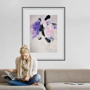 LARGE ORIGINAL GUGI GOO "Quelque chose remuait en moi" ABSTRACT ACRYLIC PAINTING - Picture 1 of 5
