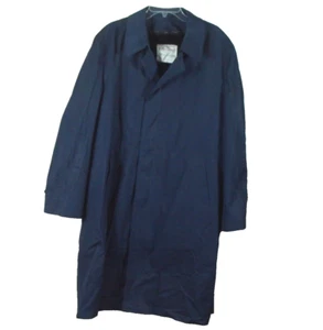 Vintage Men's Brookford All Weather Clarendon Cloth Trench Coat Size 46R Blue - Picture 1 of 10