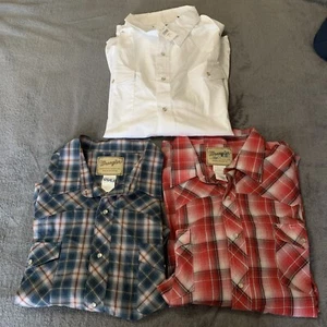 Wrangler Mens Western Fashion Shirts Lot of 3 Size 3X 1 NWT - Picture 1 of 11