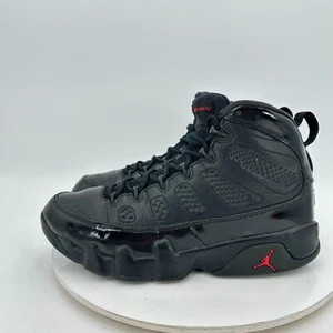 Nike Air Jordan 9 Retro Bred Men Size 9 302370-014 Black Patent Basketball Shoe - Picture 1 of 11
