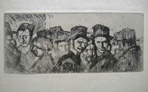 Frank William Brangwyn, Welsh artist. Etching, jewish men in Belz. Paris 1931